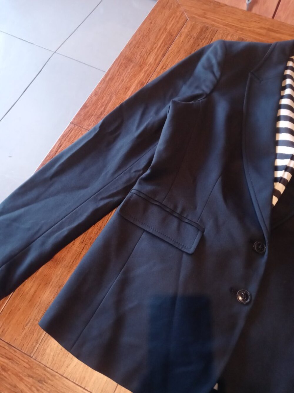 BANANA REPUBLIC 2 button jacket in navy (sz12) - Picture 7 of 16